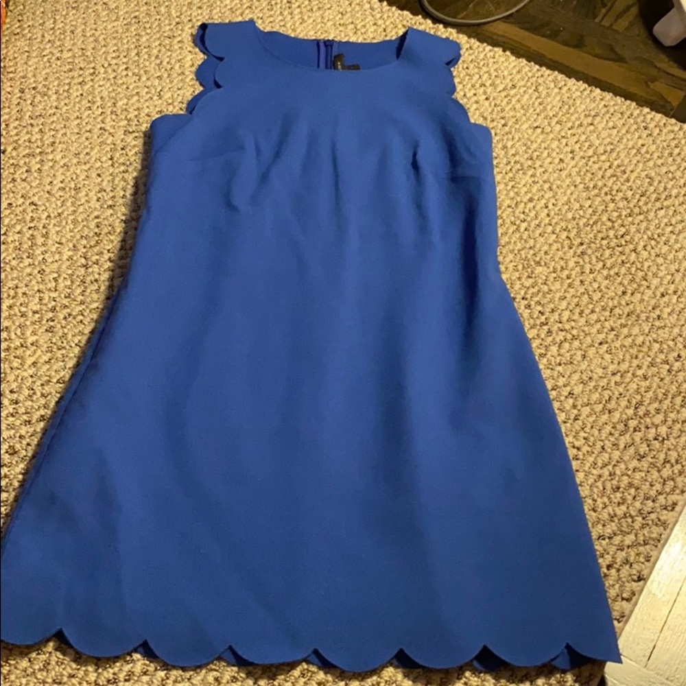 Used Jcrew blue scallop dress size 00